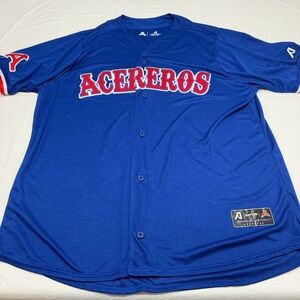 Acereros De Monclova Lite Flex Blue Baseball Jersey Men’s 2XL